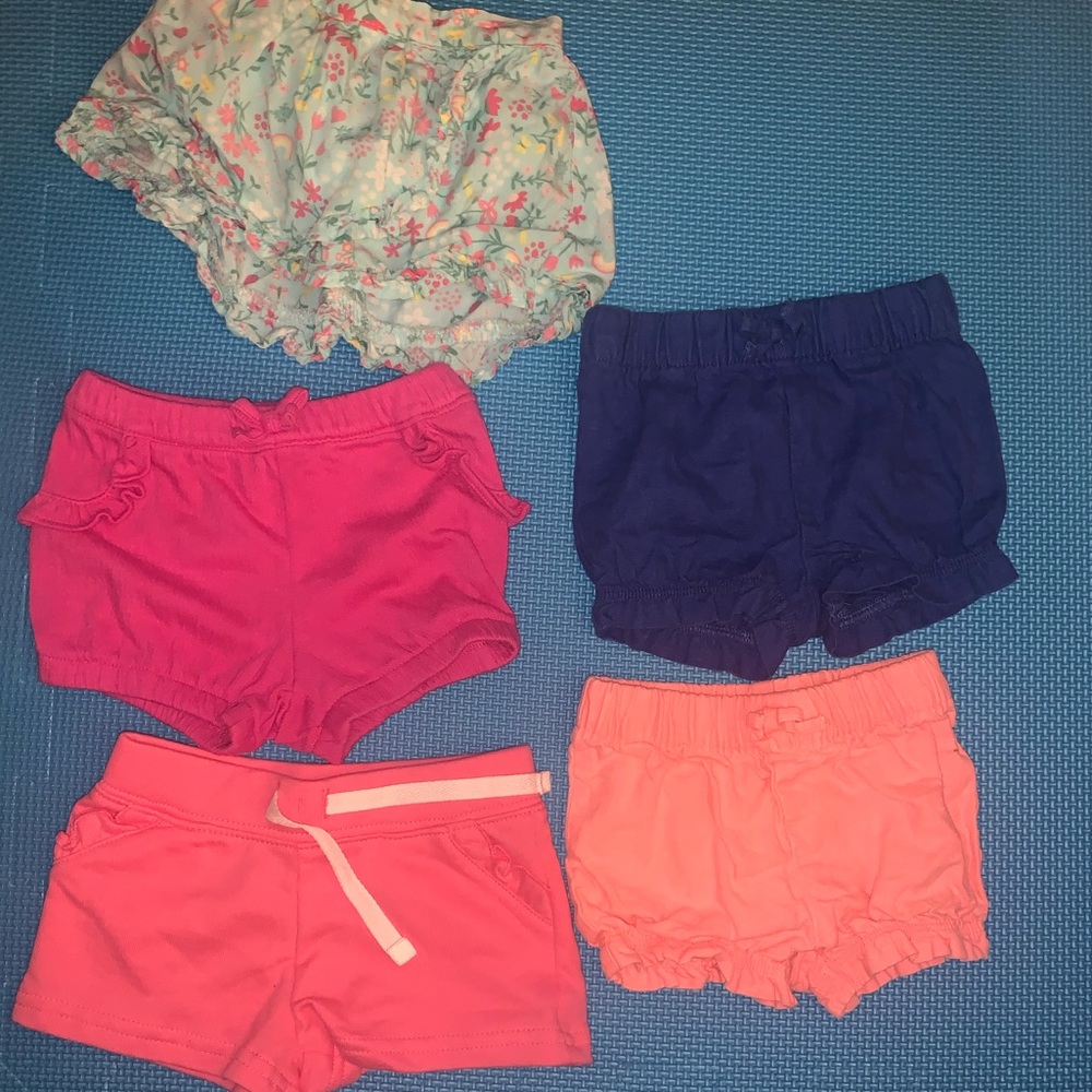 Set of 5 Carter’s shorts/skort